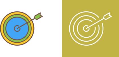 Unique Dartboard Icon Design vector