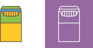 Unique Packet of Cigarettes Icon Design vector