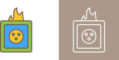 Unique Fire in Socket Icon Design vector