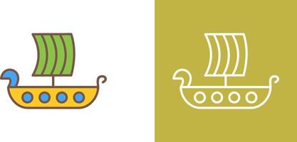 Viking Ship Icon Design vector