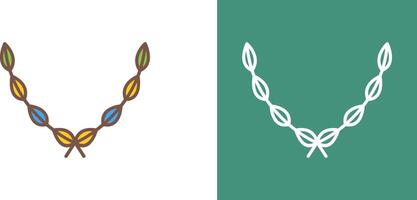 Leaves Wreath Icon Design vector