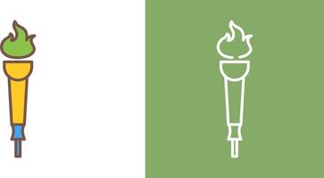Museum Torch Icon Design vector