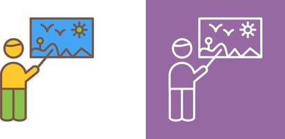 Art Museum Guide Icon Design vector
