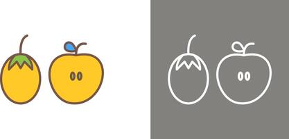 frutas y verduras icono diseño vector