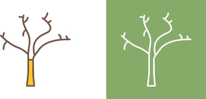 Tree with no Leaves Icon Design vector