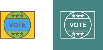 votar pegatina icono diseño vector