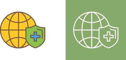 Global Protection Icon Design vector