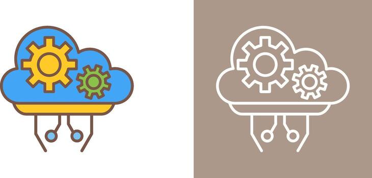 Cloud Computing Icon Design vector