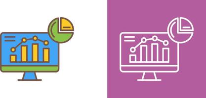 Monitoring Icon Design vector