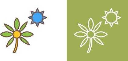 Flower in sunlight Icon Design vector