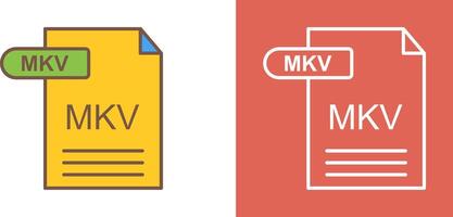 MKV Icon Design vector