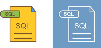 SQL Icon Design vector