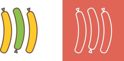 Hot Sausage Icon Design vector