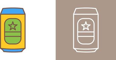 cerveza lata icono diseño vector