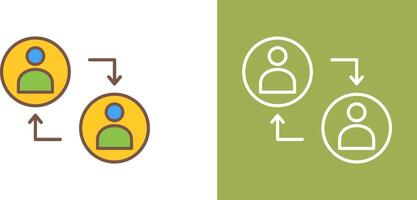 Connected Profiles Icon Design vector