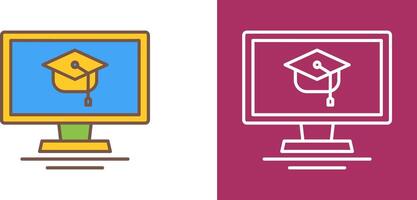 Online Course Icon Design vector