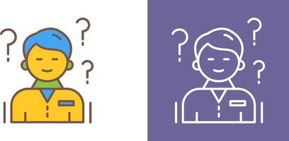 Confuse Icon Design vector