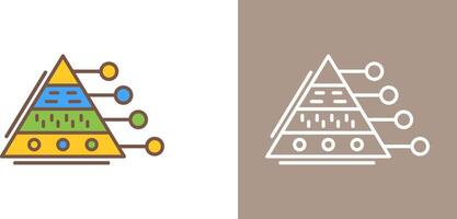 Pyramid Graph Icon Design vector