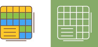 Table Data Icon Design vector