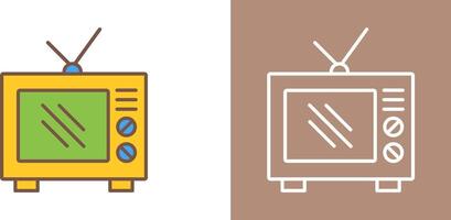 Old TV Icon Design vector