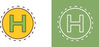 Helipad Icon Design vector