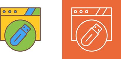 Usb Flash Drive Icon Design vector
