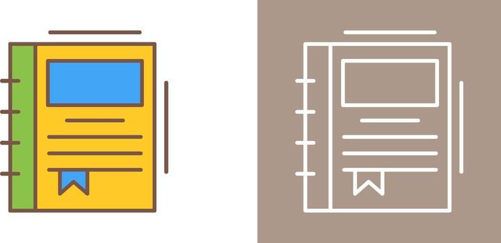 Spring Notebook Icon Design vector