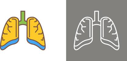 diseño de icono de pulmones vector