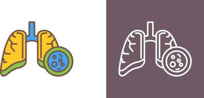 pulmón cáncer icono diseño vector