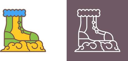 Snow Boots Icon Design vector