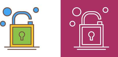 Open Lock Icon Design vector