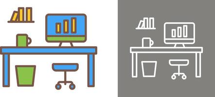 Office Desk Icon Design vector