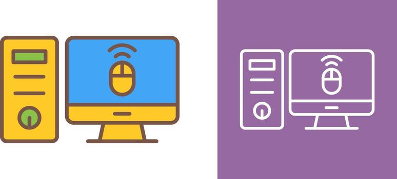 Desktop Computer Icon Design vector