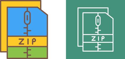 Zip File Icon Design vector