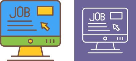 Online Job Icon Design vector