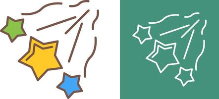 Falling Stars Icon Design vector