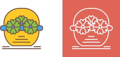 Flower Basket Icon Design vector