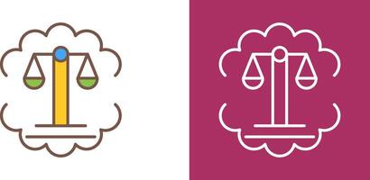 Justice Scale Icon Design vector