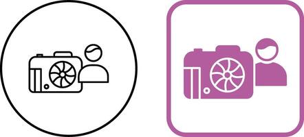 Unique Photographer Icon Design vector