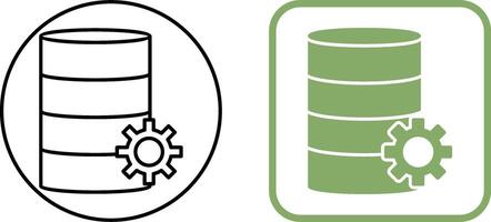 Unique Database Management Icon Design vector