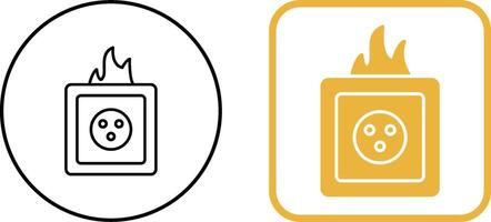 Unique Fire in Socket Icon Design vector