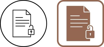 Unlock Documents Icon Design vector