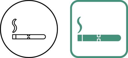 Unique Lit Cigar Icon Design vector