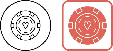 Unique Poker Chips Icon Design vector