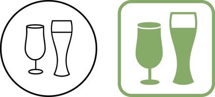 Unique Beer Glasses Icon Design vector