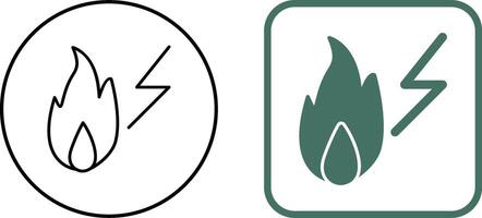 Unique Electricity Fire Icon Design vector