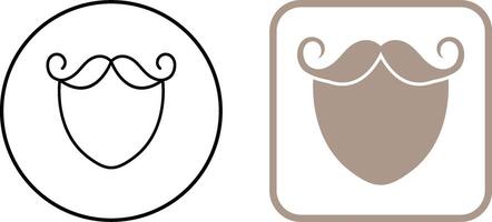 Beard and Moustache Icon Design vector