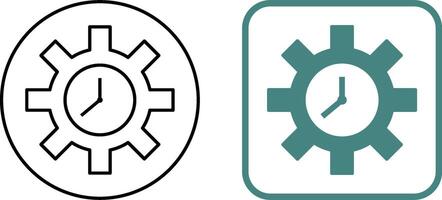 Unique Time Optimization Icon Design vector