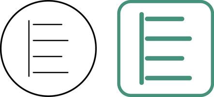 Unique Left Align Icon Design vector
