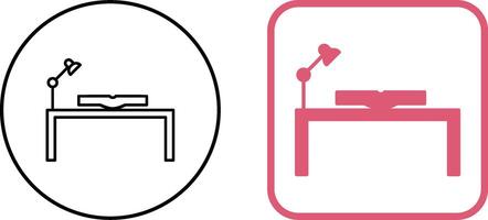 Unique Study Desk Icon Design vector